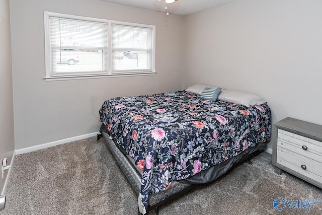 view of carpeted bedroom