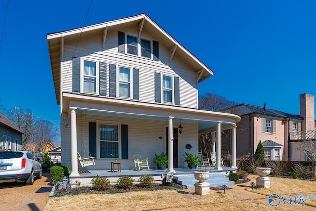 view of front of home featuring a porch