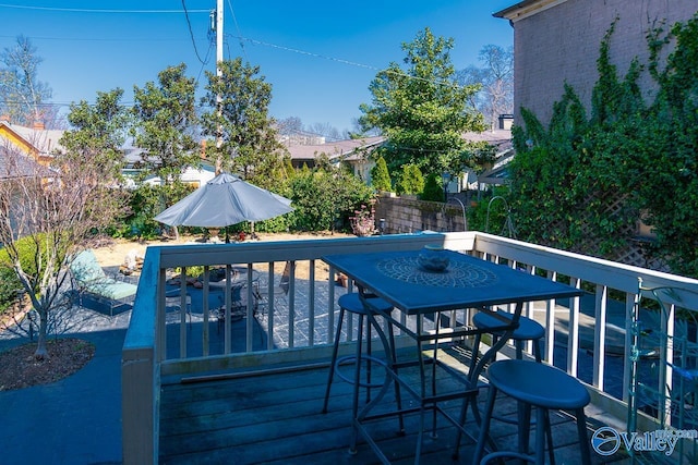 view of wooden deck