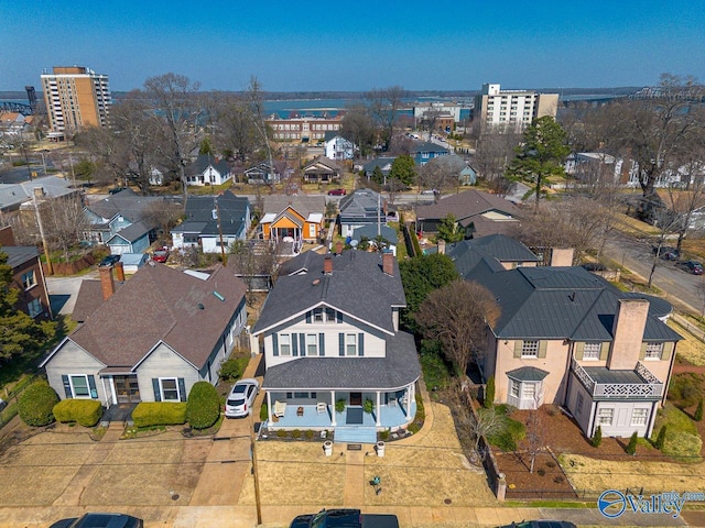 drone / aerial view with a residential view