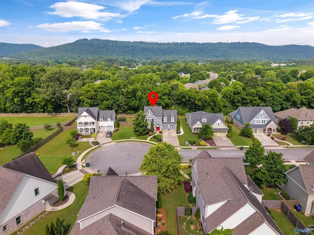 2654 Mountain Stream Way, Owens Cross Roads, AL 35763 - aerial perspective of suburban area featuring a mountain backdrop
