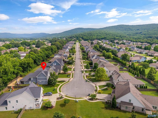 2654 Mountain Stream Way, Owens Cross Roads, AL 35763 - aerial perspective of suburban area featuring a mountain backdrop