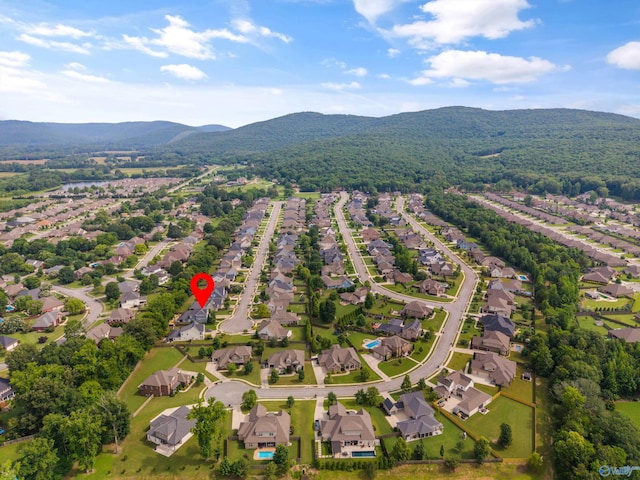 2654 Mountain Stream Way, Owens Cross Roads, AL 35763 - aerial perspective of suburban area with mountains