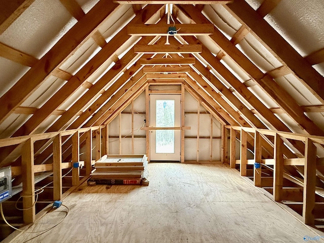 view of attic