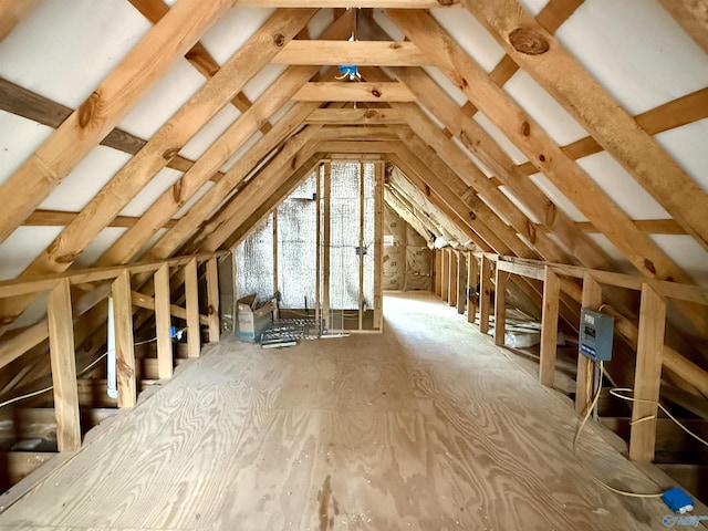 view of attic