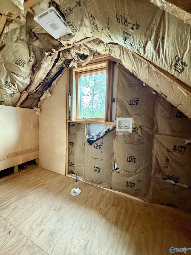 view of attic