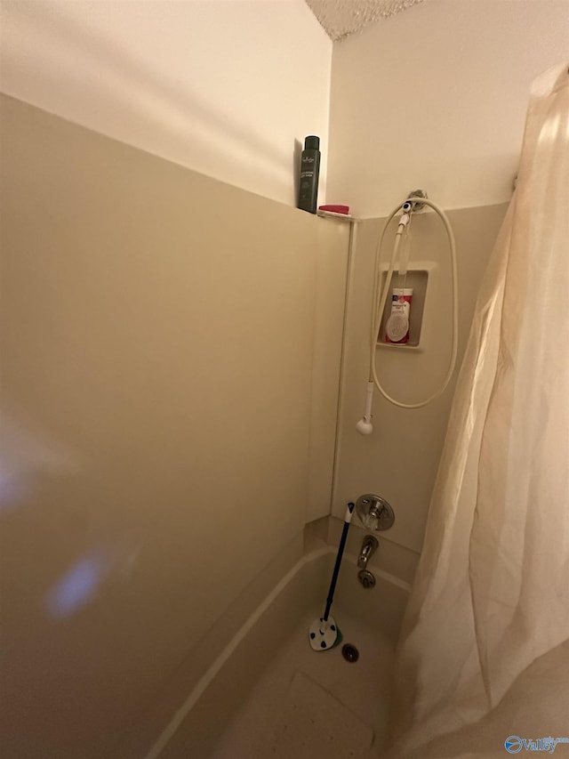 details with shower / bath combo