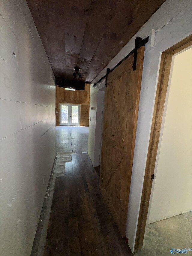 hall with a barn door