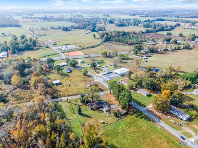 bird's eye view featuring a rural view