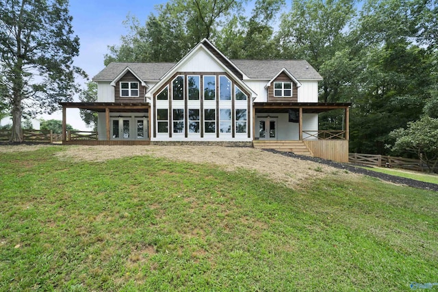 691 County Road 106, Leesburg, AL 35983 - back of house with french doors