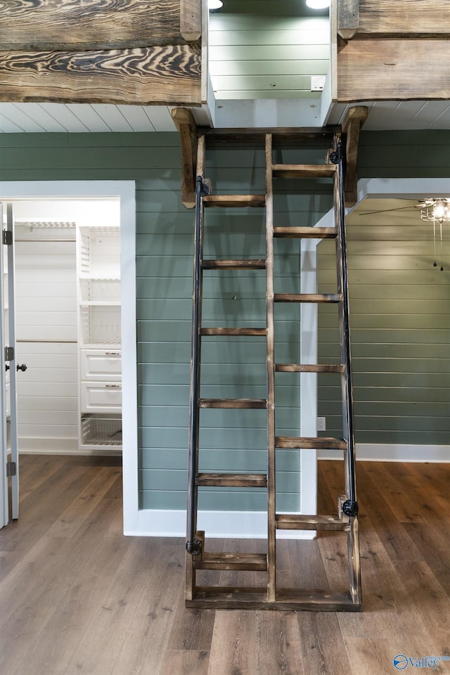 691 County Road 106, Leesburg, AL 35983 - detailed view of wood finished floors and wooden walls