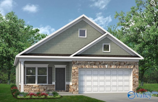 craftsman-style home with a garage