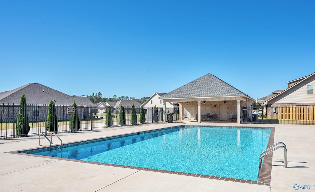 view of pool with a patio