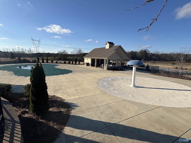 exterior space with a community pool