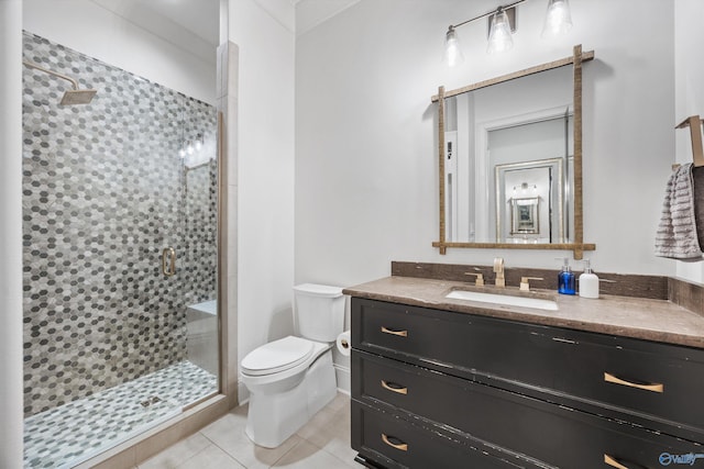 27 Watson Grande Way, Owens Cross Roads, AL 35763 - full bath featuring a shower stall, toilet, tile patterned floors, and vanity