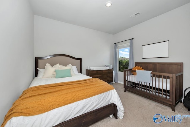 view of carpeted bedroom