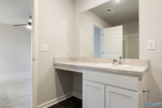 4016 Sherri St SW, Decatur, AL 35603 - bathroom with ceiling fan and vanity