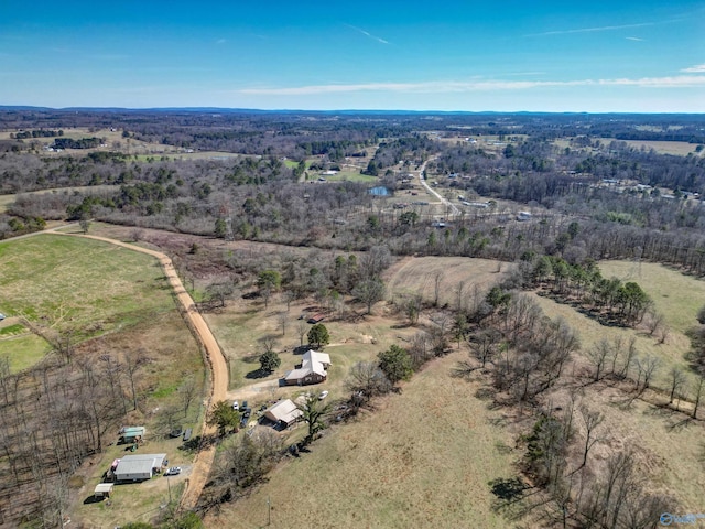 bird's eye view featuring a rural view