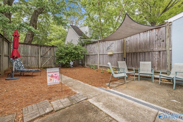 2823 Wynterhall Rd, Huntsville, AL 35803 - view of patio with a fenced backyard