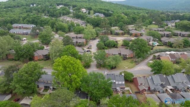 2823 Wynterhall Rd, Huntsville, AL 35803 - bird's eye view with a wooded view, a mountain view, and a residential view