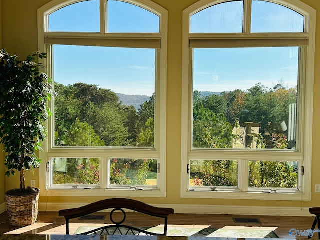 view of sunroom