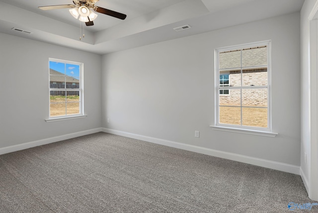 15354 Springbrook Trce, Athens, AL 35611 - empty room with ceiling fan, baseboards, visible vents, and a wealth of natural light