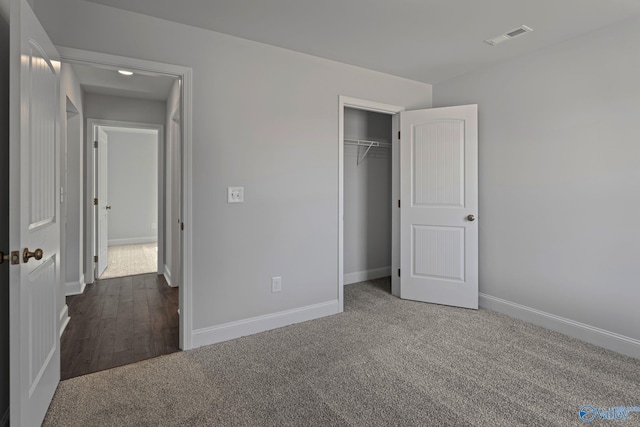 15354 Springbrook Trce, Athens, AL 35611 - unfurnished bedroom with a closet, baseboards, visible vents, and carpet floors