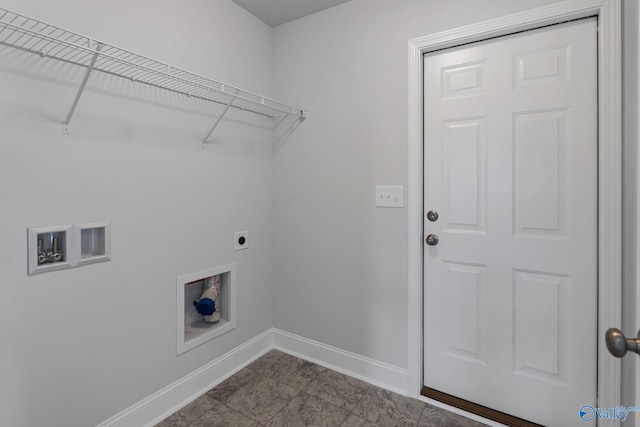 15354 Springbrook Trce, Athens, AL 35611 - laundry area with hookup for an electric dryer, laundry area, baseboards, and washer hookup