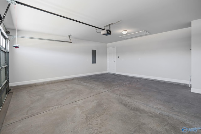 15354 Springbrook Trce, Athens, AL 35611 - garage featuring a garage door opener, baseboards, and electric panel