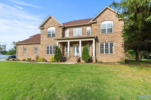 123 Coyote Creek Rd, Meridianville, AL 35759 - view of front of home with brick siding and a front yard