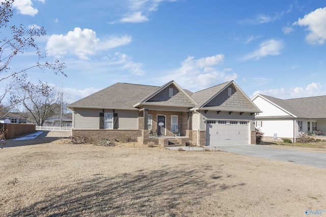 craftsman-style house featuring a garage