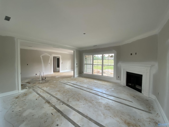 view of unfurnished living room