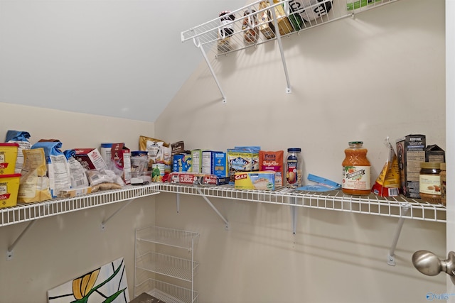 view of pantry