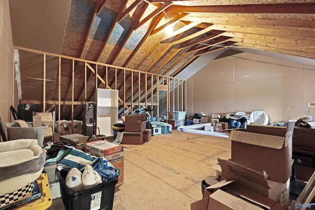 view of attic