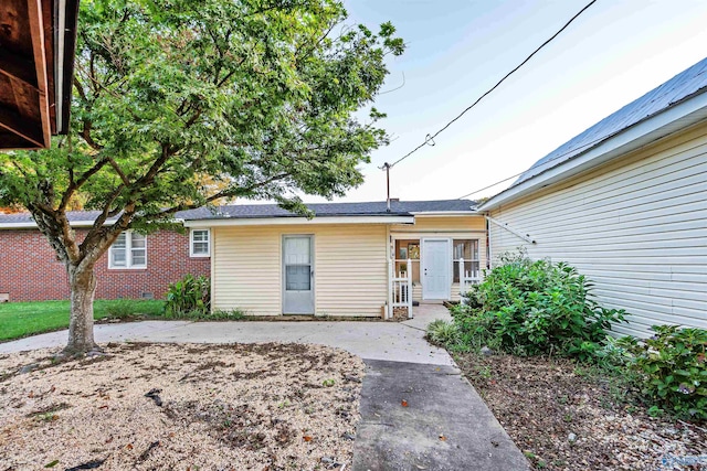 view of rear view of property