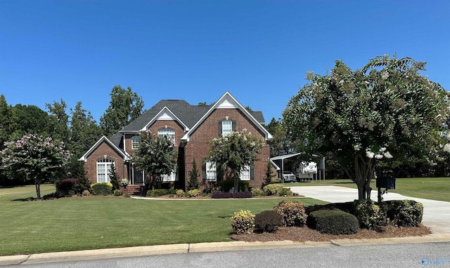 view of front of house featuring a front yard