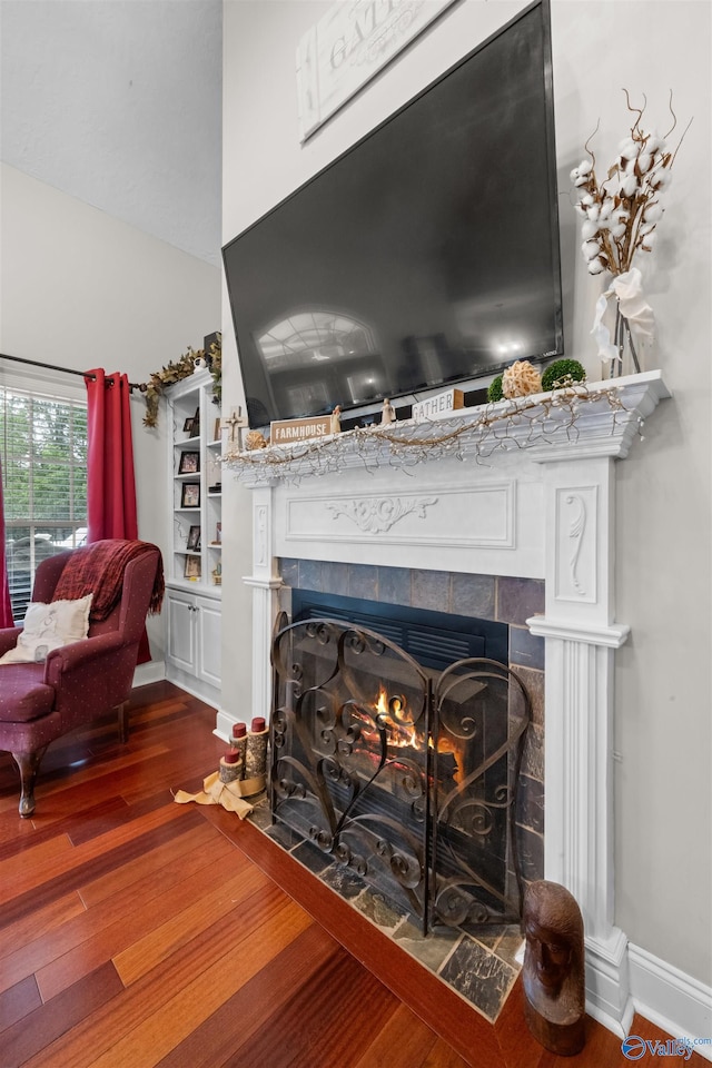 2224 Veranda Trce, Gadsden, AL 35903 - detailed view of a fireplace, wood finished floors, and baseboards
