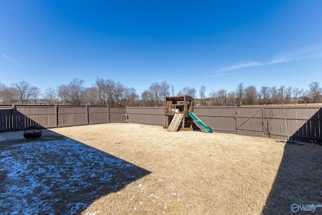 exterior space featuring a fenced backyard