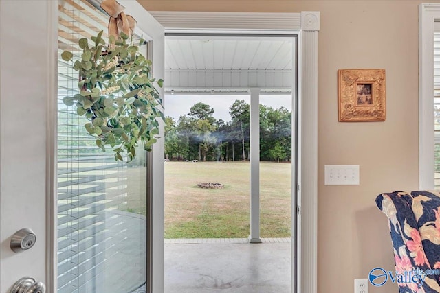 view of doorway to outside