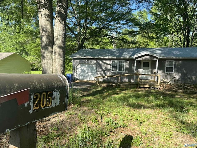 view of front facade with an attached garage