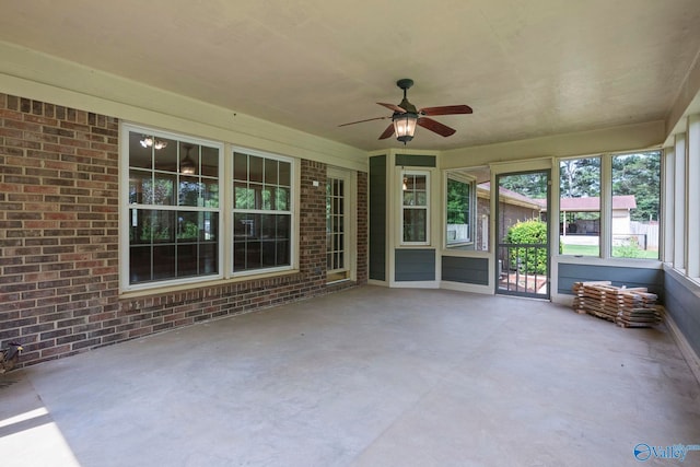 114 Butch Cir, Hazel Green, AL 35750 - unfurnished sunroom featuring ceiling fan