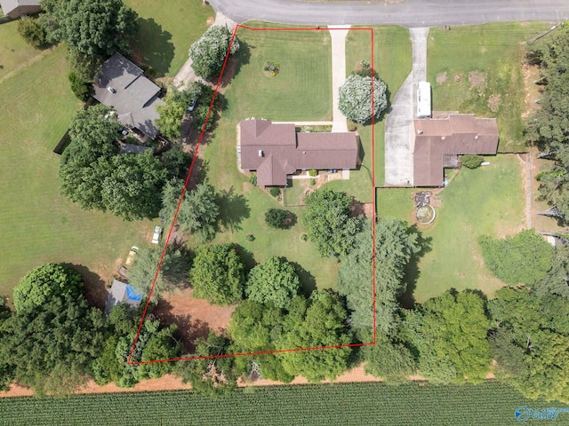 114 Butch Cir, Hazel Green, AL 35750 - aerial overview of property's location with property boundaries highlighted