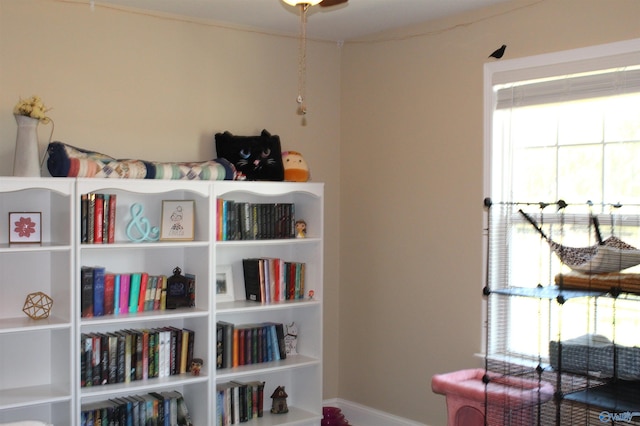 sitting room featuring baseboards