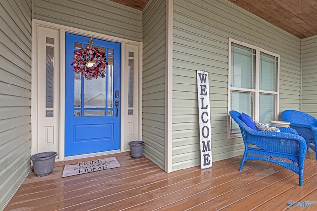 view of doorway to property