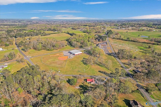 drone / aerial view with a rural view