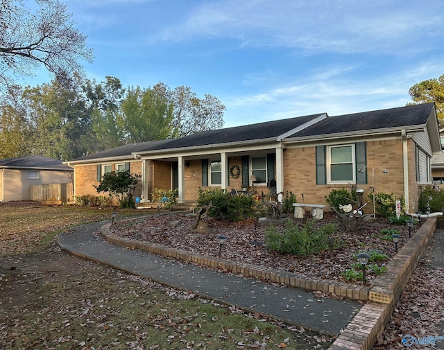 view of single story home