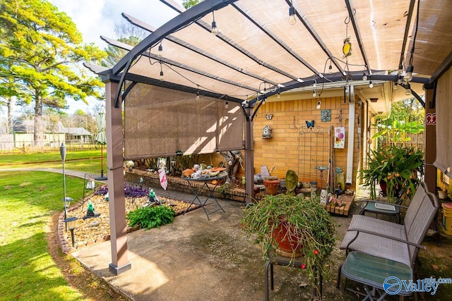 view of patio / terrace with a pergola