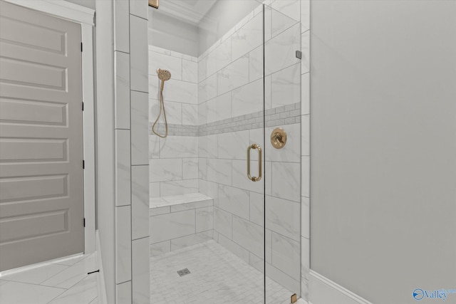 bathroom with an enclosed shower