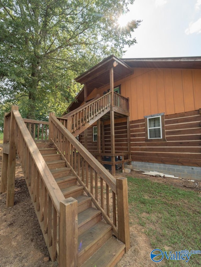 exterior space featuring a deck