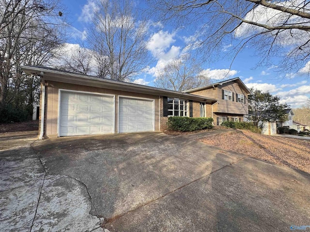 tri-level home with a garage